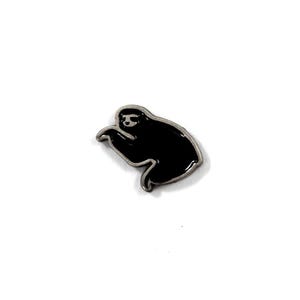 Black on Silver Mini Sloth Pin Enamel Pin Custom Lapel hat pin