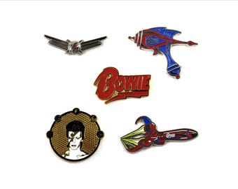 David Bowie Full Collection Pin Set - Music Pin, Hat Pin, Pin, Lapel Pin, David Bowie Pin, Cool Pin, Funny Pin, Enamel Pin, Meme Pin