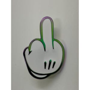 The Middle Finger Anodized street art graffiti Pin Enamel Pin Custom Lapel