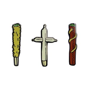 Blazed 3 Ways Pin Set - Weed Pot 420 Dab Wax Trippy Stoner 710 Hat Lapel Pins