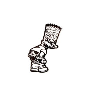 The Eat My Shorts graffiti street art Hat Pin Enamel Pin Custom Lapel