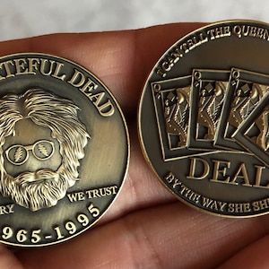 Grateful Dead coin poker chip dealer marker golf ball marker DEAL Antique Gold Coin