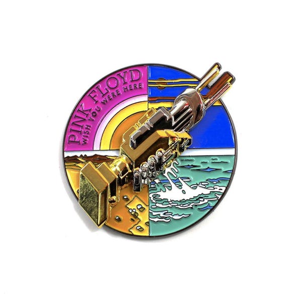 Pink Floyd WYWH Spinner Hut Pin - Musik Pin, Hutnadel, Anstecknadel, David Bowie Pin, Coole Pin, Lustiger Pin, Emaille Pin, Meme Pin