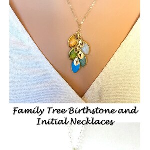 Custom Birthstone Necklace For Mom, Custom Initial Necklace, Mommy Necklace, Family Necklace Personalized Cascade Necklace, Mom Gift for mom