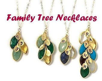 Custom Gift for Mom Mothers Necklace Mom Personalize Necklace with birthstone charm gift for mom initial necklace christmas gift for mom