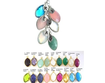 Mother's Day Gift Mom Necklace Mother Gift Sterling Silver Necklace Personalized Birthstone Gemstone Mom gift Cascading Necklace Grandma
