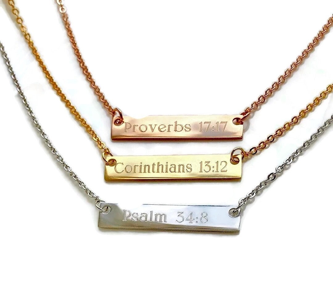 Visible Faith Jewelry Bible Verse Necklace Christian Jewelry Etsy