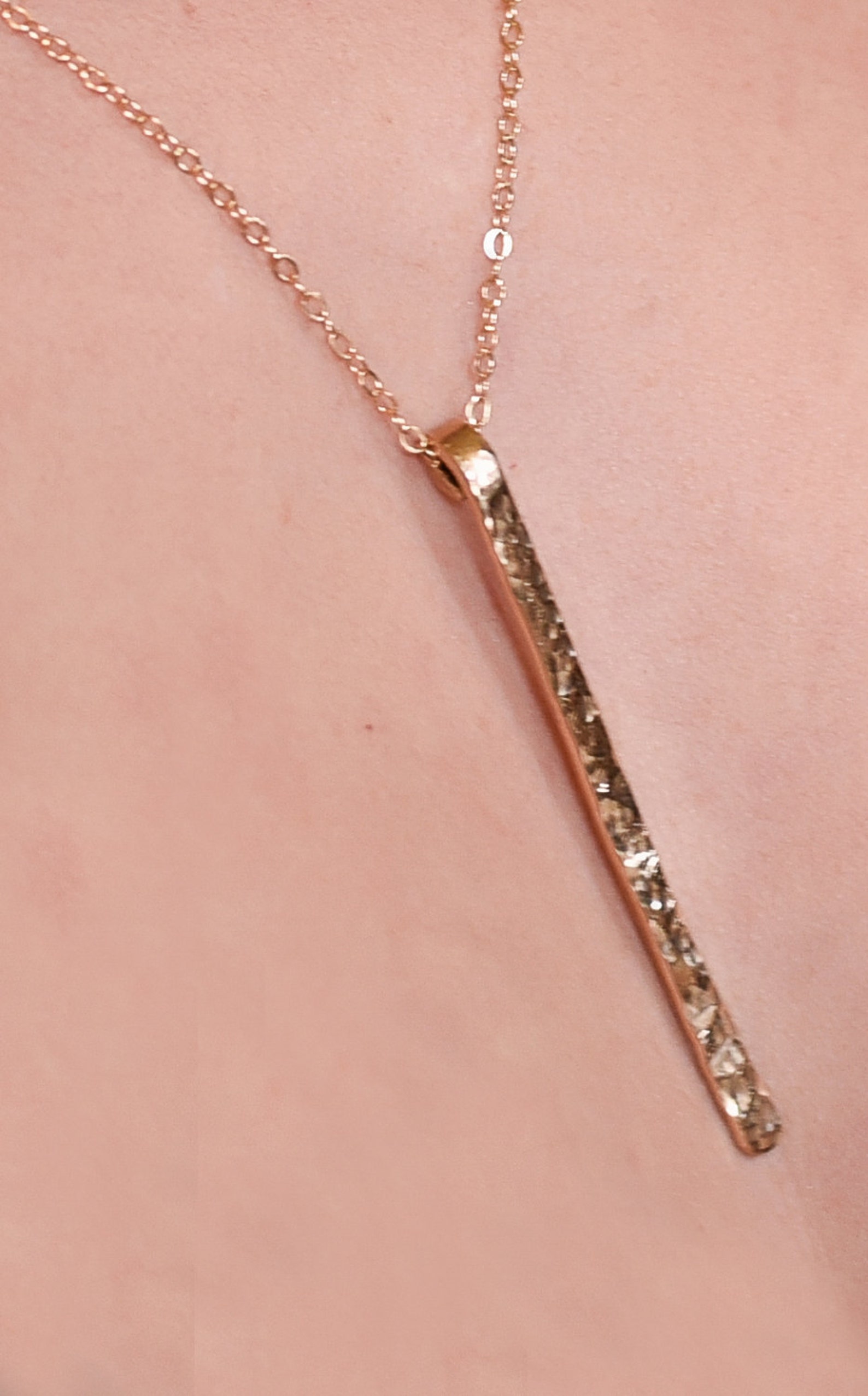 Gold Bar Necklace /long Bar Necklace / Set of 3 Layering Etsy