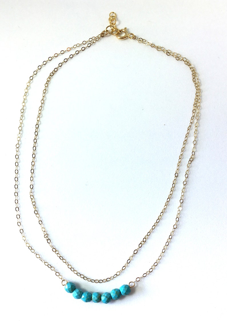 Turquoise Choker Layered Choker Necklace minimalist gold | Etsy