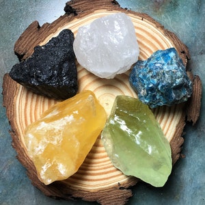 Personalized Raw Healing Crystal Kit Healing Stone Set Select your intention healing crystals set of 5 stone beginner crystal healing kit