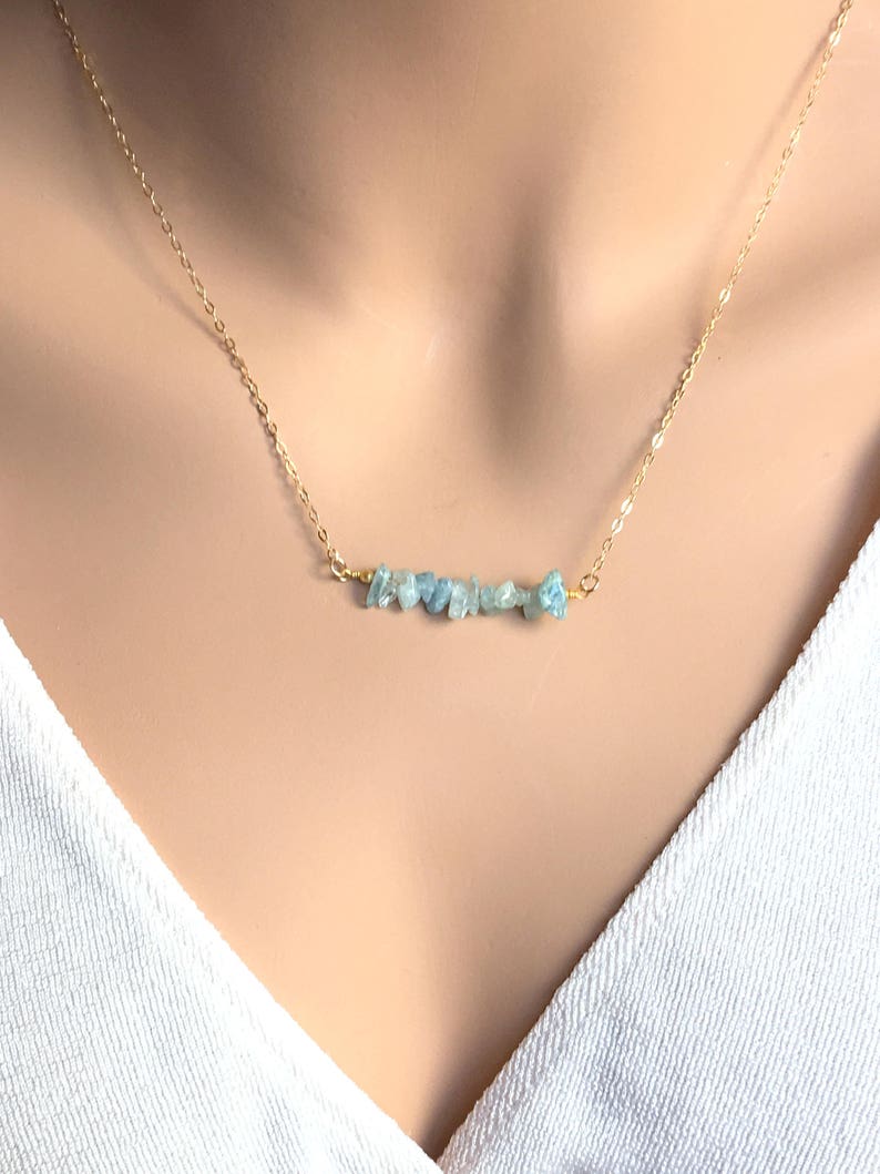 Raw Peridot Necklace Gemstone Bar Necklace Natural Rough Etsy