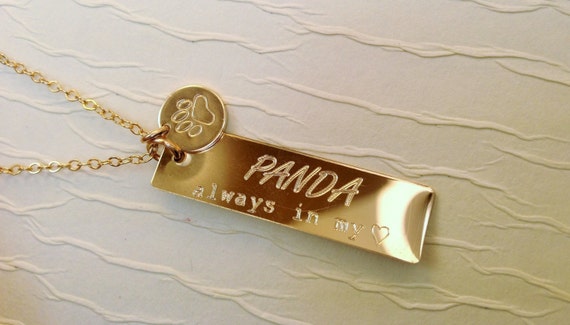 Pet Necklace, Dog Paw Necklace, Dog Paw Print Jewelry, Dog lover, Personalized Dog Necklace, Personalized Initial Charm, Initial Pet
