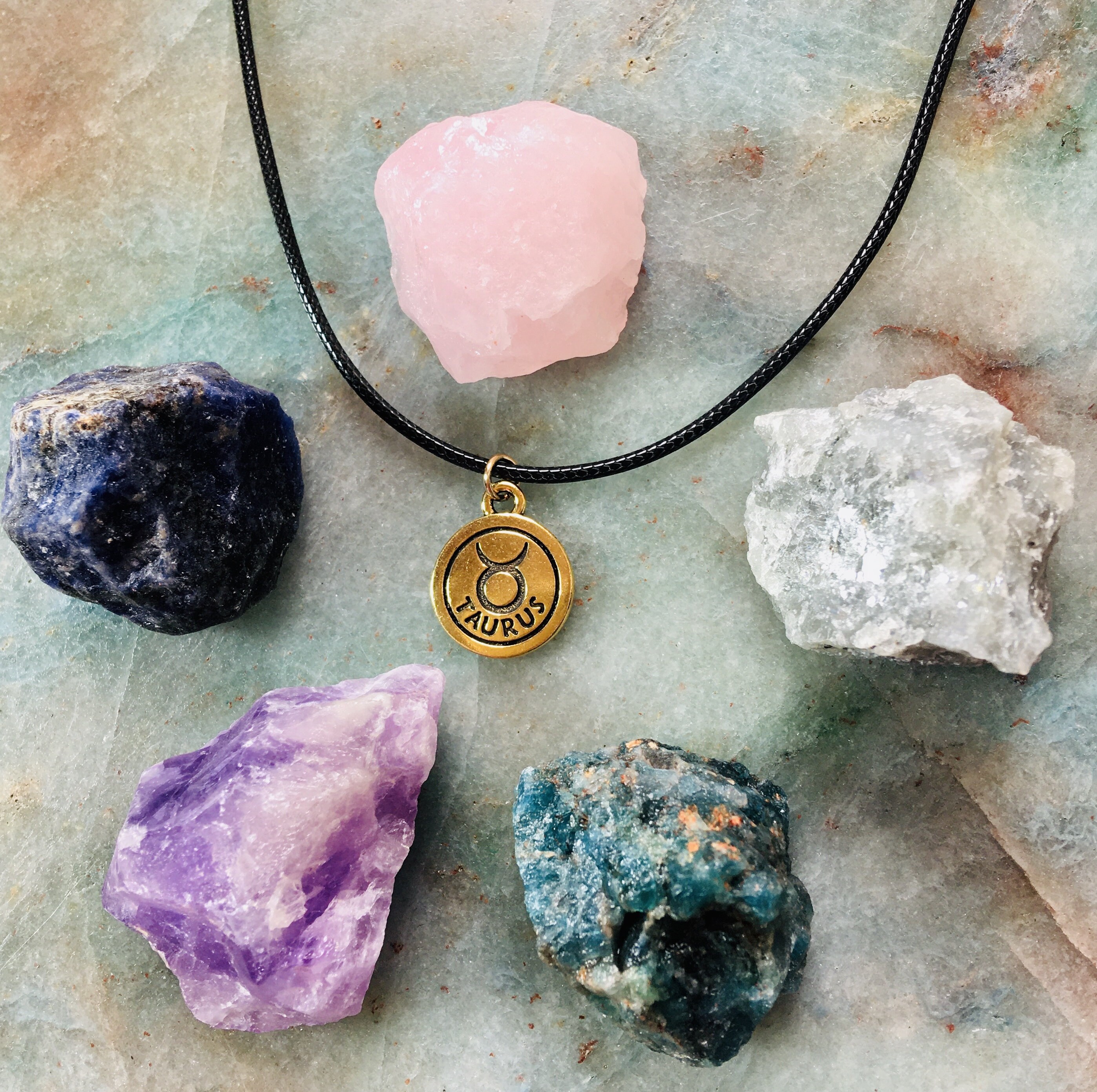 Taurus Zodiac Crystal set zodiac decor raw crystals healing Etsy