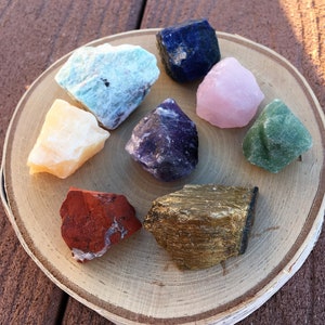 Beginner Crystal Kit Raw Crystal Set Healing Crystal Set Chakra Crystal Set Raw Crystals and Rocks Large crystals