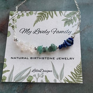 Raw Birthstone Bracelet: Custom Beaded Crystal Jewelry, Mom Gift