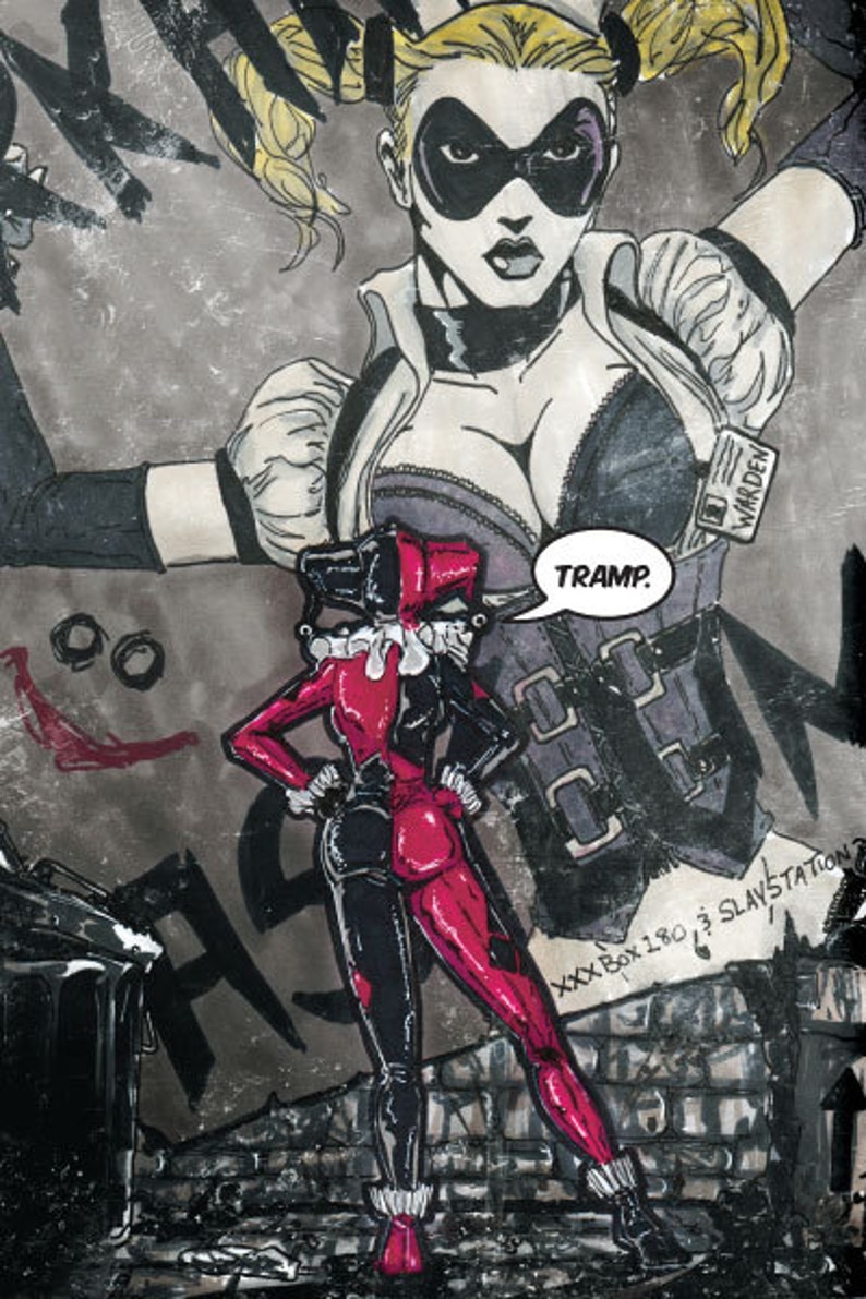 Harley Quinn 12x18 Original Art Print | Etsy