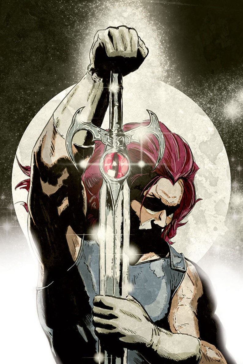 LionO from Thundercats original art print signed by artist Etsy