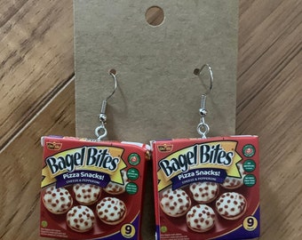 Bagel Bites Earrings Cheese & Pepperoni Pizza Snacks Mini Brands