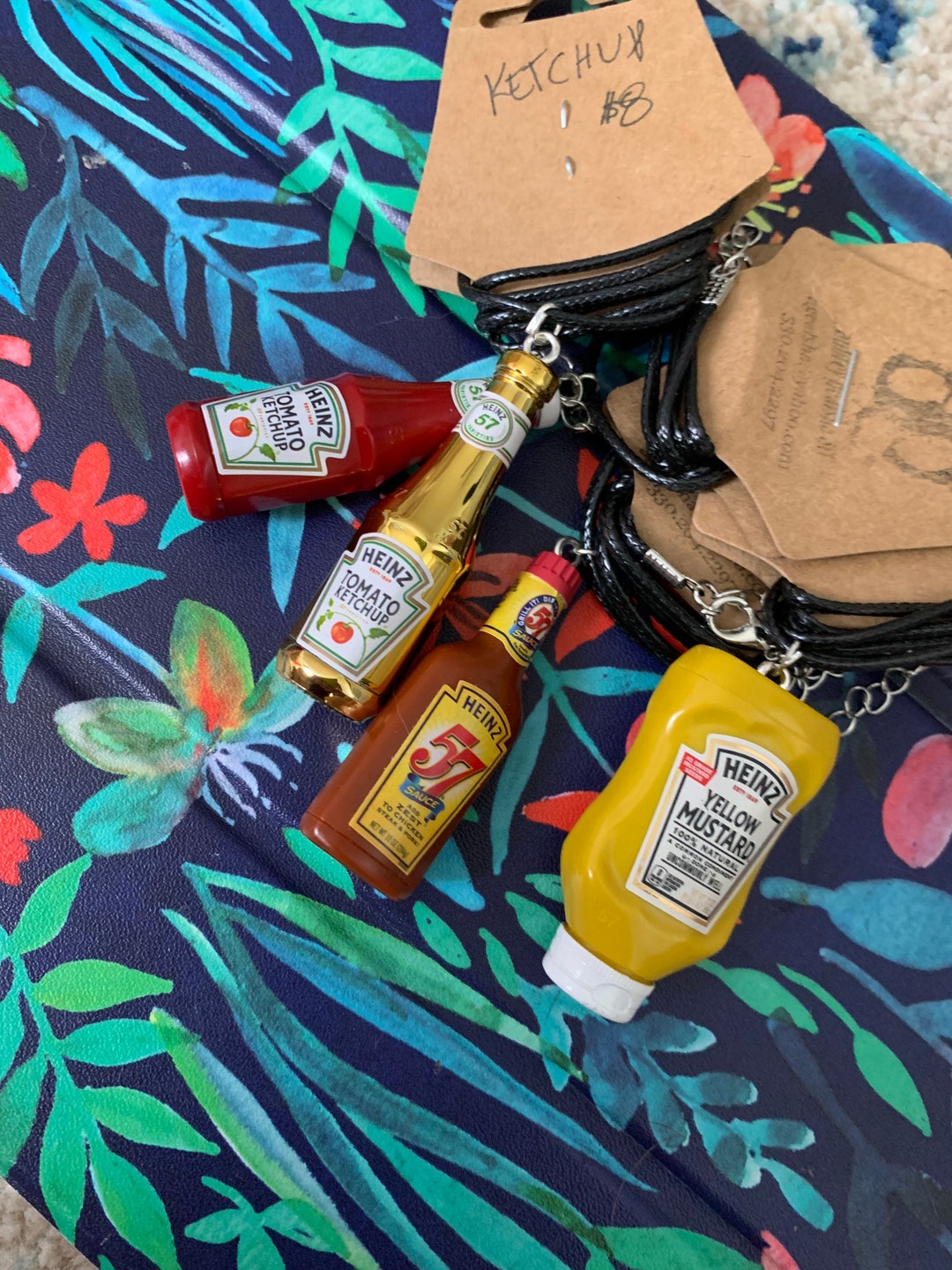 Mini Brand Necklaces Food Necklaces Quirky Necklaces Heinz Ketchup