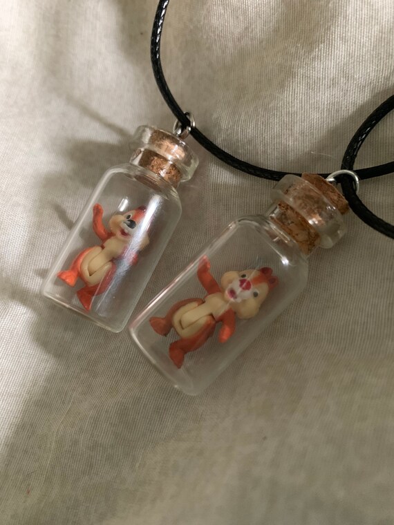Disney Necklaces chip and dale best friend necklaces Etsy