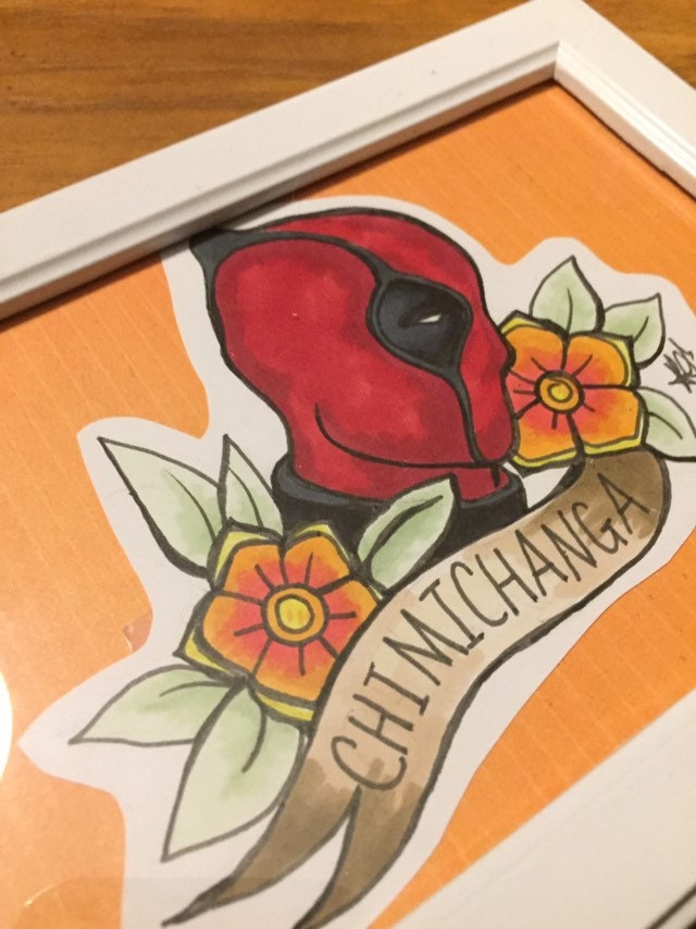 Deadpool Tattoos - Etsy Deadpool Tattoos - Etsy