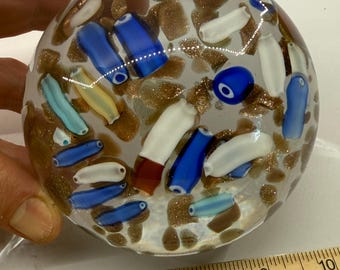 Italian Murano Glass Large Hand Blown Art Glass Paperweight