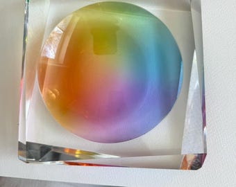 Victor Vasarely POP Art Vintage Lucite Cube  - very rare collectible