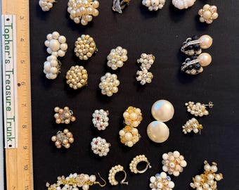 Vintage Faux Pearl Earring collection