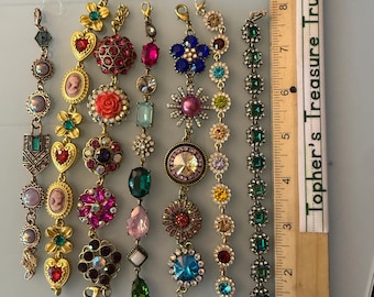 Vintage-Style Charm Bracelet Collection LOT