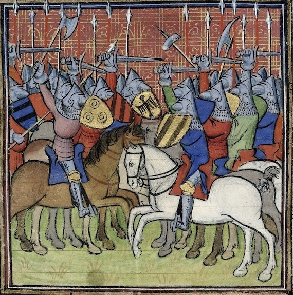 Chronicles of France or St Denis Robert D'artois Fighting 