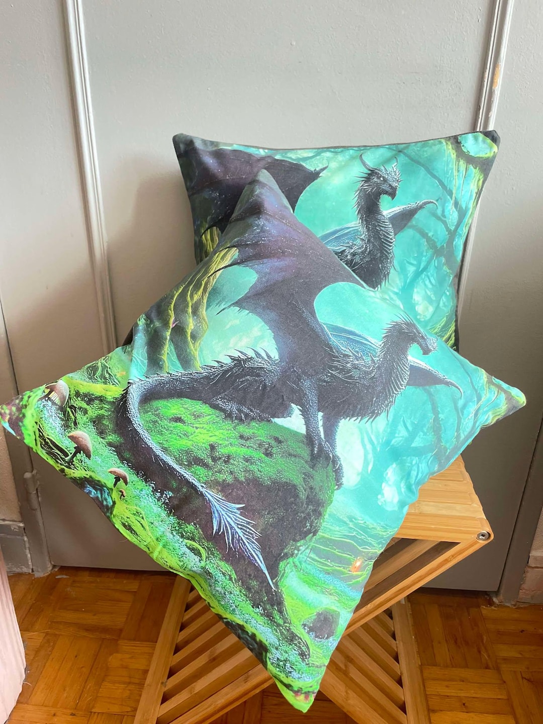 特別オファー - ドラゴンクッションカバー2枚セット 40x40 cm