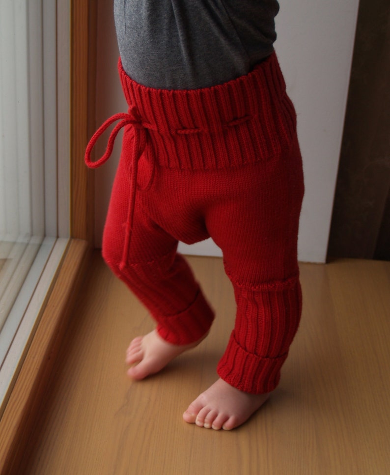 Handmade Baby/ Toddler Wool Diaper Cover Pants Red Merino Etsy
