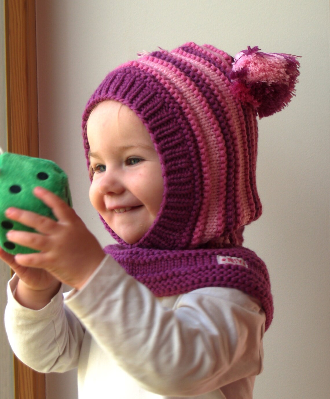 Merino Wool Balaclava Hat Baby/ Children Hat With Neckwarmer Etsy