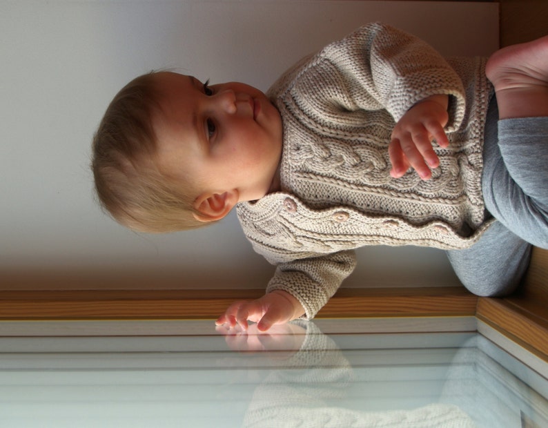 merino wool baby cardigan