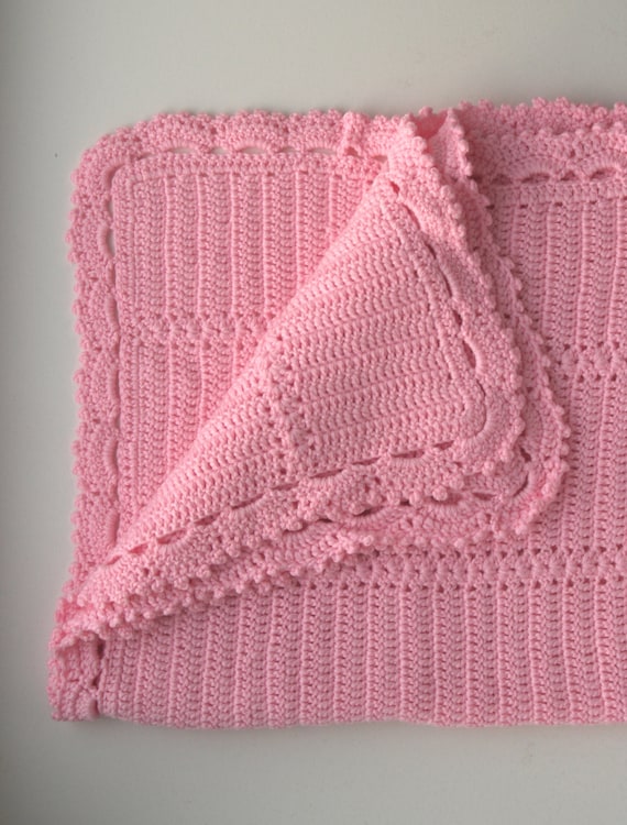 Light Pink Crochet Baby Girl Blanket. Baby Shower Gift Baby Layette. 2 Sizes Available 70x80cm and 100x120cm. Hand Made From Merino Wool Etsy Canada