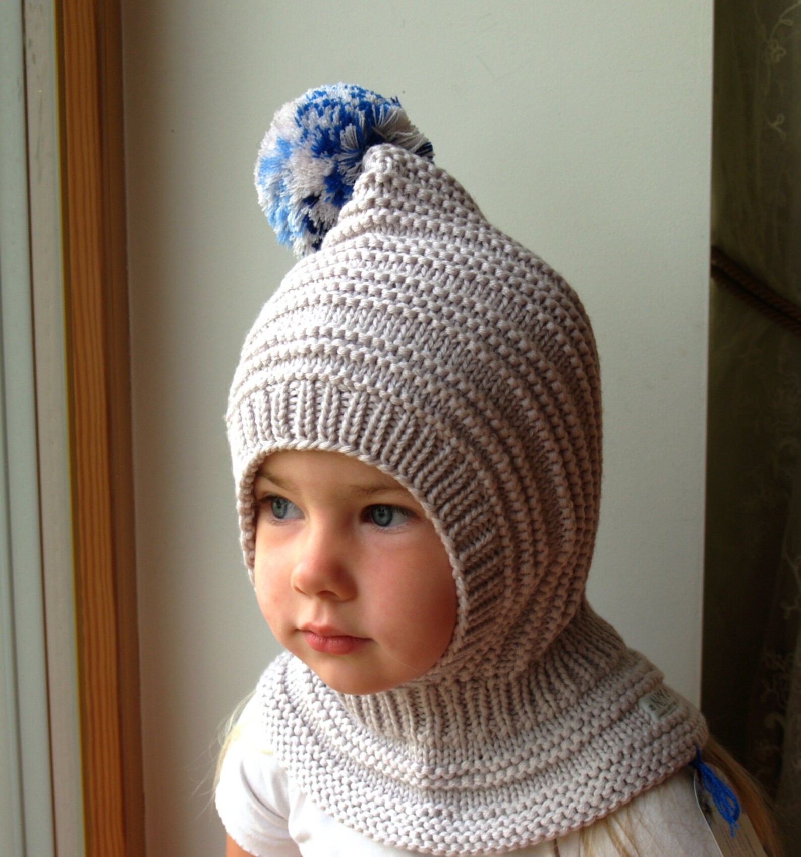Merino Pixie Balaclava Winter Hat Baby Toddler Kid Hoodie 55A