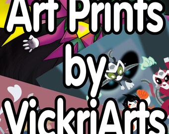 11x17 8.5x11 5x7 4x6 Inch Art Prints, Digital Art Prints, Anime Cartoon Art Prints, Prints For Wall Decor, Video Game Wall Art