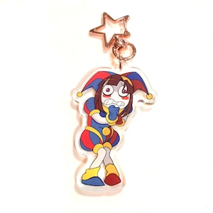 TADC Acrylic Charm The Amazing Digital Circus Keychain Pomni Charm TADC Pomni Keychain