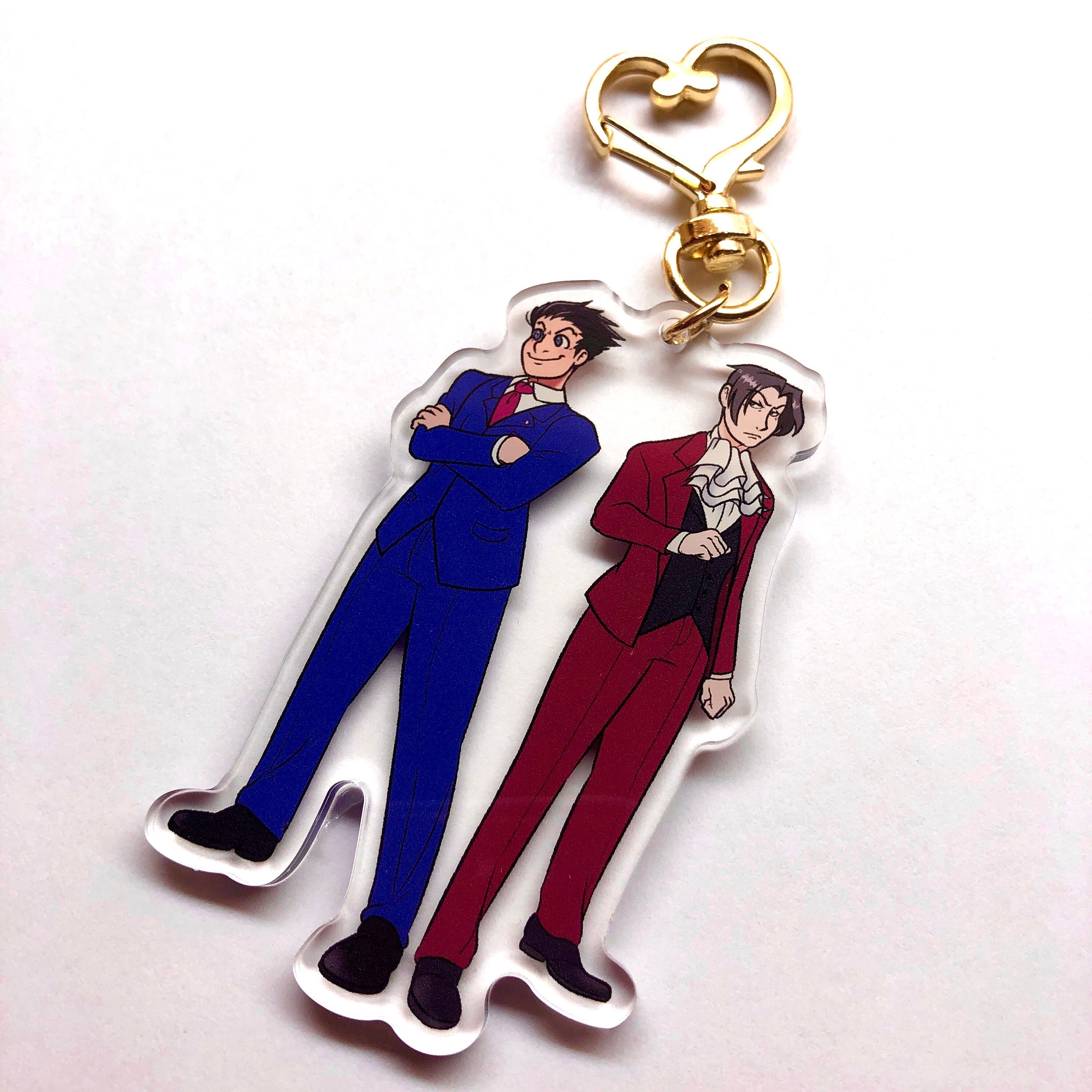 AA Phoenix Wright Miles Edgeworth Acrylic Keychain, Acrylic