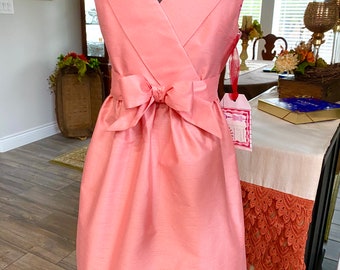 Girls Pageant Interview Dress, Size 7, Peach,  Pageant Dress, Interview Dress, Fit Flare Dress, Pageant Interview, PageantSuits, Diane Marak
