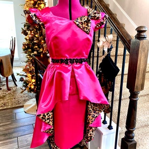 Girls Pageant Interview Dress Jumpsuit Size 12 Raspberry Jewel Tone Key Hole Neckline OOAK ~~ by !MakeYourMarak!