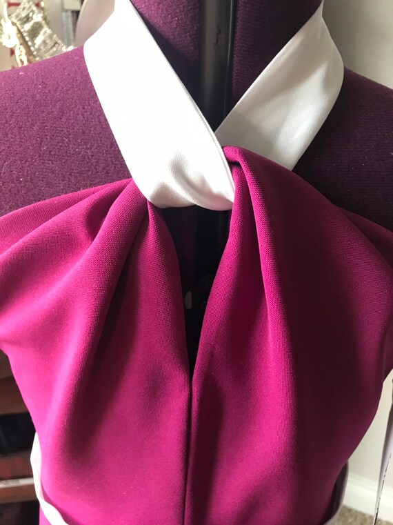 Girls Pageant Interview Dress Jumpsuit Size 12 Raspberry Jewel Tone Key Hole Neckline OOAK ~~ by !MakeYourMarak!