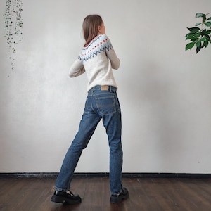 Vintage Dark Blue Straight Leg Jeans: 90s Y2k Relaxed Denim, Size S