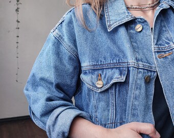 Vintage Faded Blue Denim Jacket - 80s/90s Jean Trucker Style