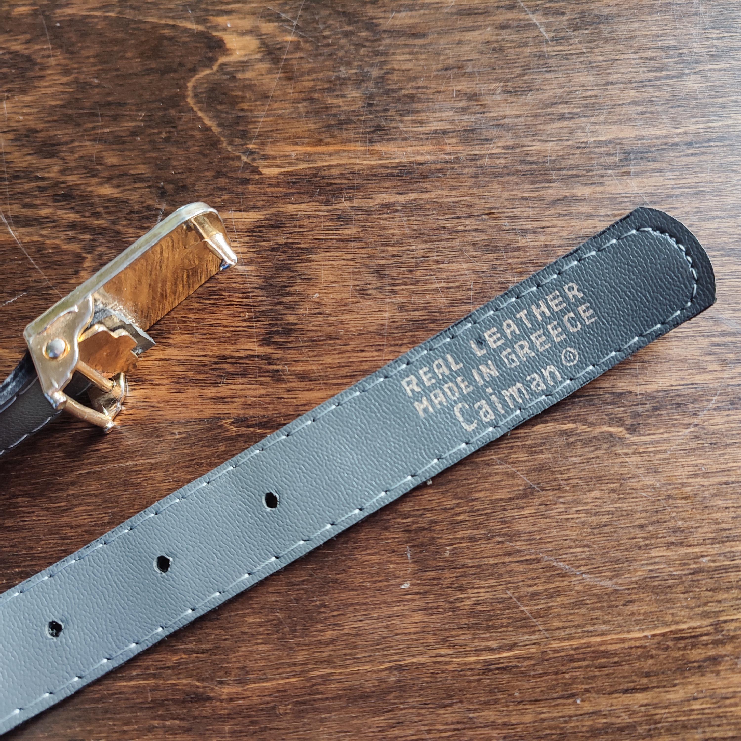80s 90s Vintage Silver Croc Embossed‎ Leather Belt Women\'s Large Western Buy Black Western Belt Mens | Crocodile Embossed Leather  main image 4