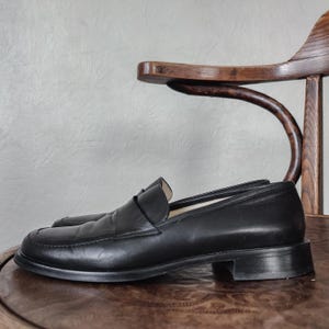 Vintage Italian Leather Penny Loafers - 90s Classic Slip-Ons - Size 38.5 EU / 5.5 UK
