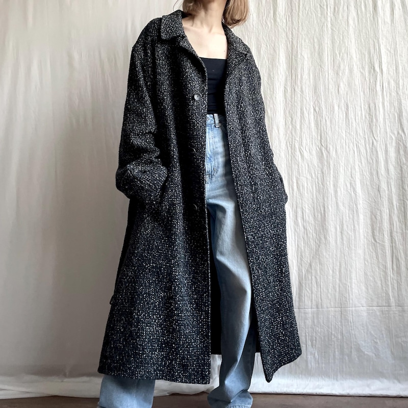 Flecked Wool-blend Coat