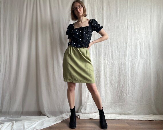 Green mini skirt 80s deals