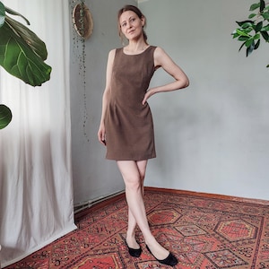 ワンピース Becky check mini dress brown OQQ Women's Mini Dresses Sexy Ribbed Short Sleeve Tummy