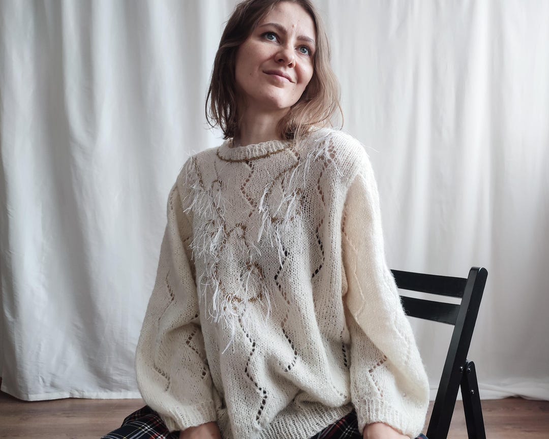 ビンテージ カーディガン knitted by hand